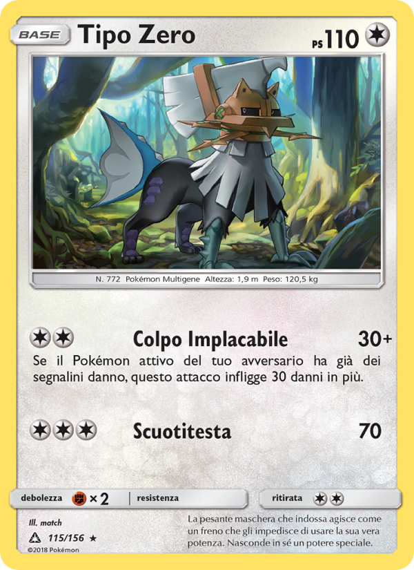 Tipo Zero 115/173 — Ultraprisma (Italian Pokémon TCG card)