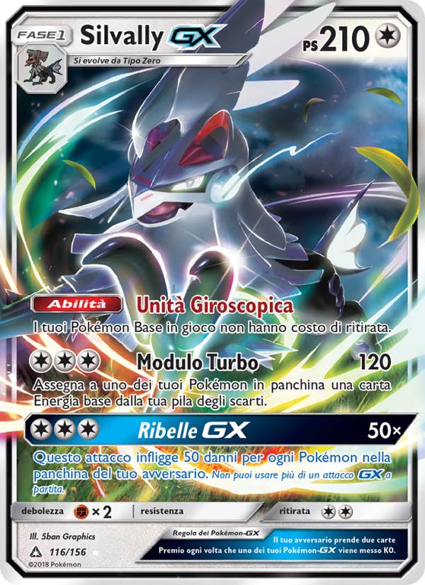Silvally GX 116/173 — Ultraprisma (Italian Pokémon TCG card)