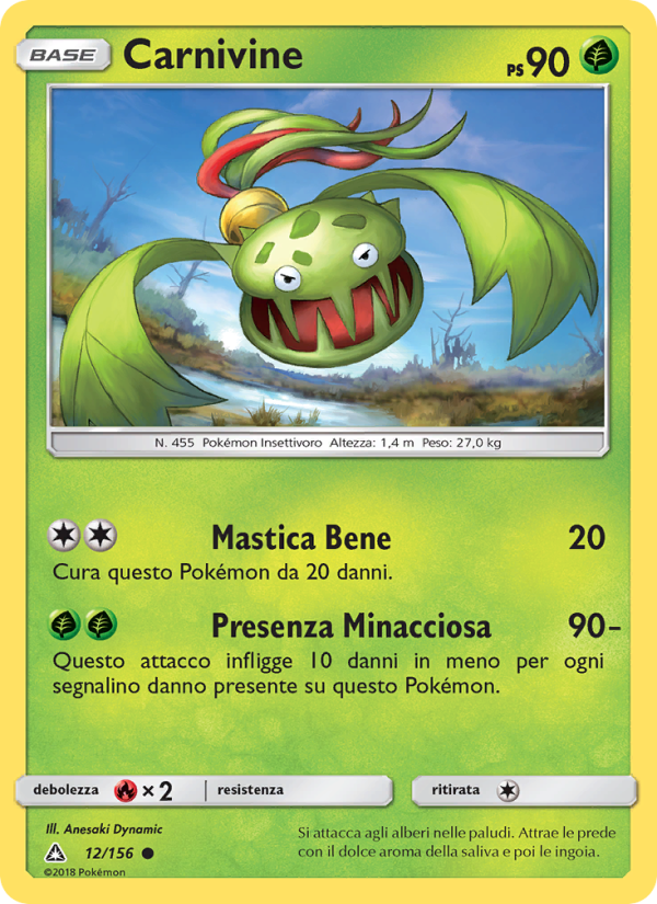 Carnivine 012/173 — Ultraprisma (Italian Pokémon TCG card)