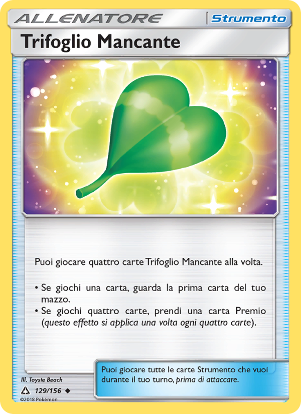 Trifoglio Mancante 129/173 — Ultraprisma (Italian Pokémon TCG card)