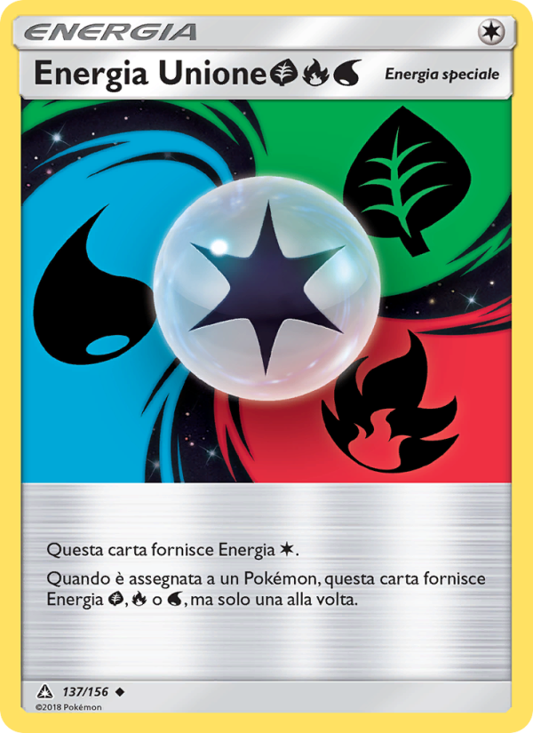 Energia Unione GrassFireWater 137/173 — Ultraprisma (Italian Pokémon TCG card)