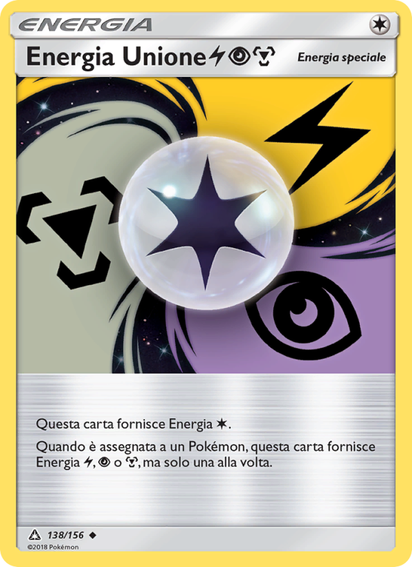Energia Unione LightningPsychicMetal 138/173 — Ultraprisma (Italian Pokémon TCG card)