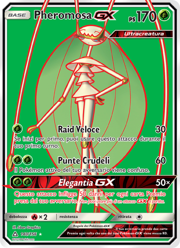 Pheromosa GX 140/173 — Ultraprisma (Italian Pokémon TCG card)