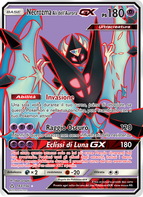 Necrozma Ali dell’Aurora GX 143/173 — Ultraprisma (Italian Pokémon TCG card)