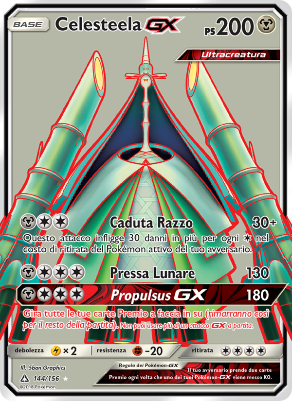 Celesteela GX 144/173 — Ultraprisma (Italian Pokémon TCG card)