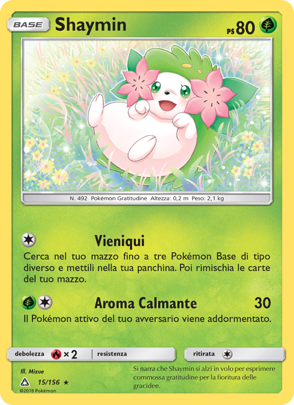 Shaymin 015/173 — Ultraprisma (Italian Pokémon TCG card)