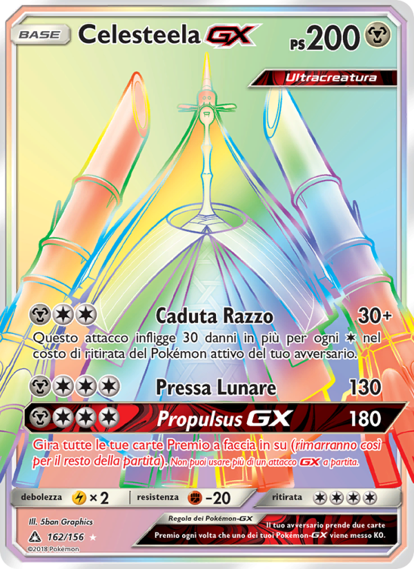 Celesteela GX 162/173 — Ultraprisma (Italian Pokémon TCG card)