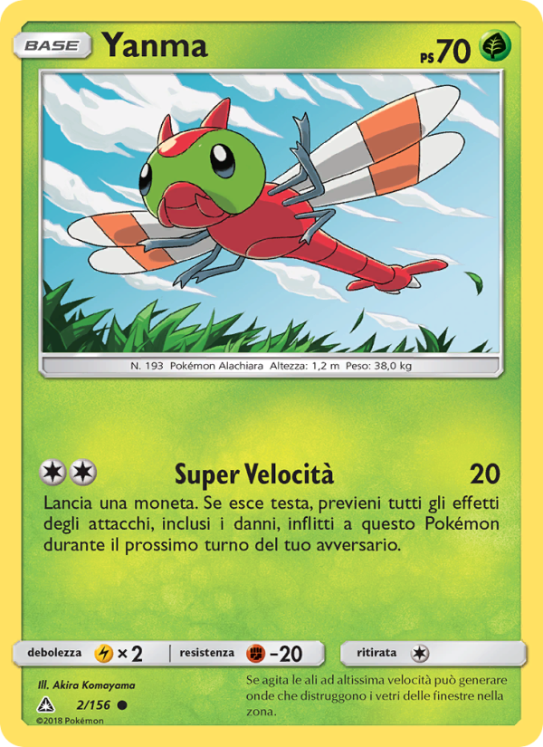 Yanma 002/173 — Ultraprisma (Italian Pokémon TCG card)