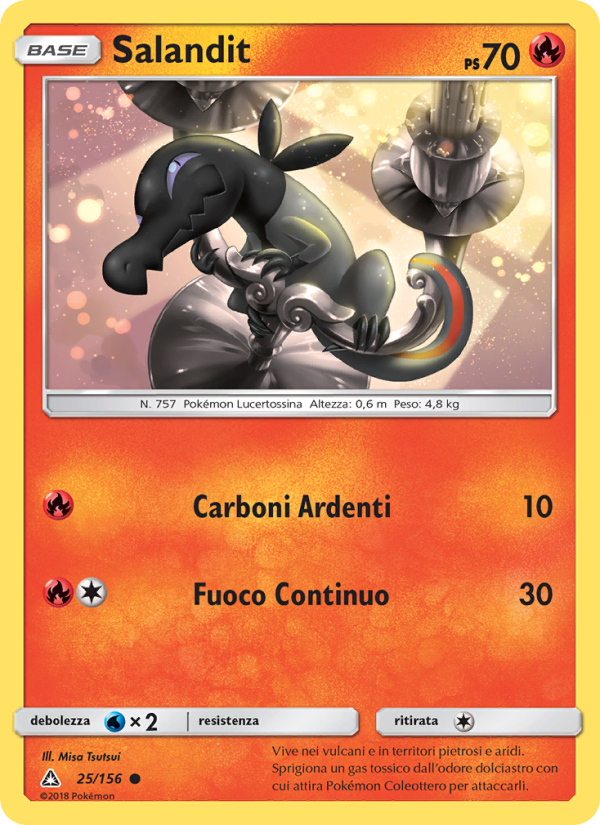 Salandit 025/173 — Ultraprisma (Italian Pokémon TCG card)