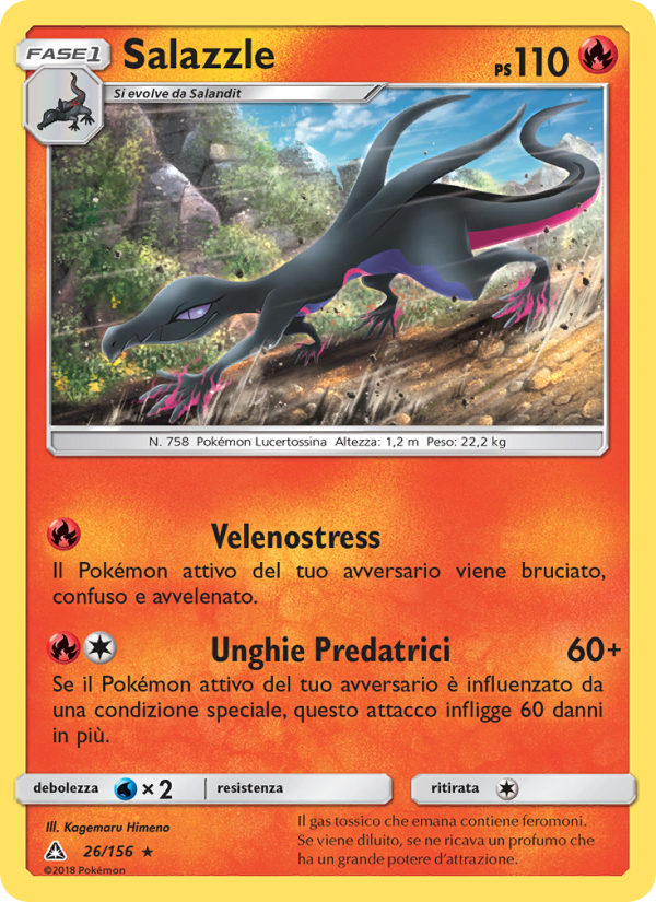 Salazzle 026/173 — Ultraprisma (Italian Pokémon TCG card)