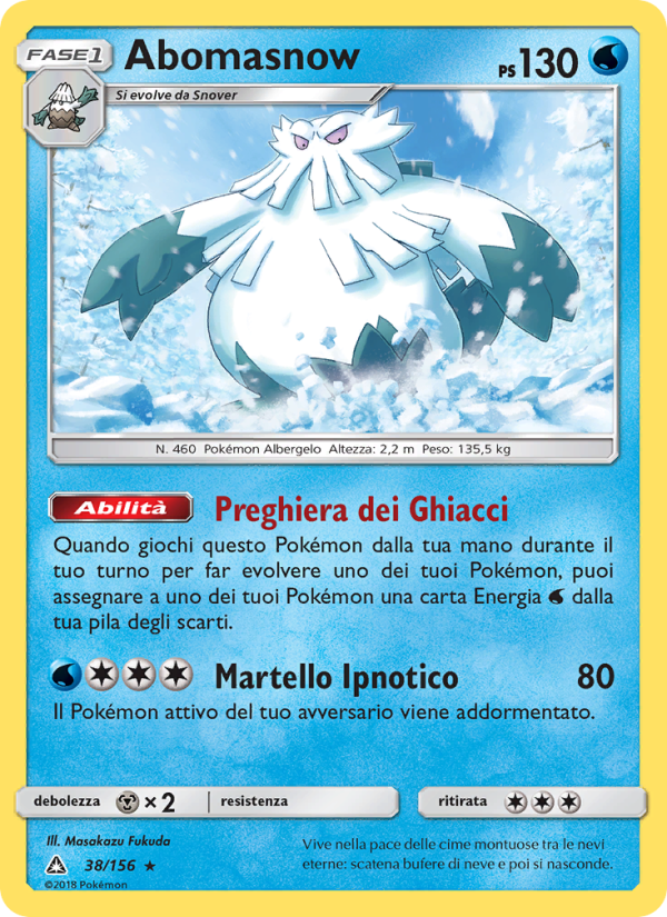 Abomasnow 038/173 — Ultraprisma (Italian Pokémon TCG card)