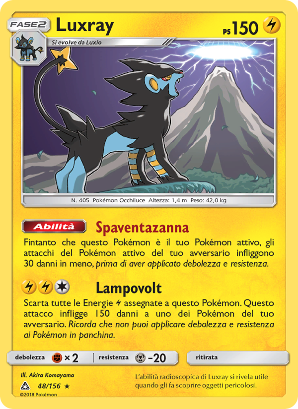 Luxray 048/173 — Ultraprisma (Italian Pokémon TCG card)