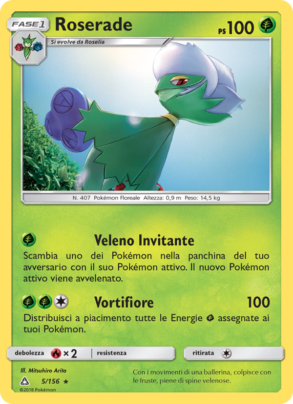 Roserade 005/173 — Ultraprisma (Italian Pokémon TCG card)