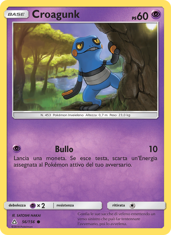Croagunk 056/173 — Ultraprisma (Italian Pokémon TCG card)