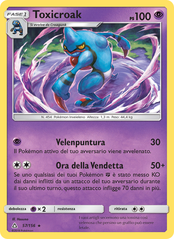 Toxicroak 057/173 — Ultraprisma (Italian Pokémon TCG card)