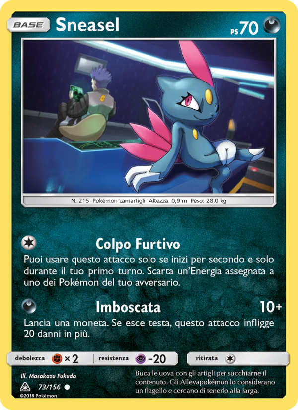 Sneasel 073/173 — Ultraprisma (Italian Pokémon TCG card)