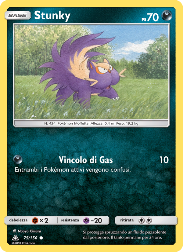 Stunky 075/173 — Ultra Prism (Italian Pokémon TCG card)