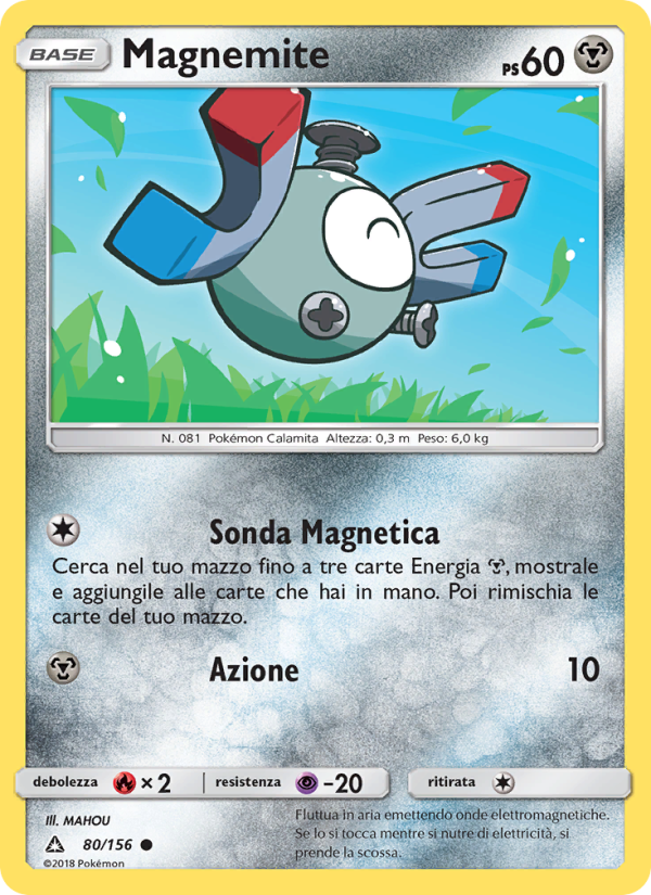 Magnemite 080/173 — Ultraprisma (Italian Pokémon TCG card)