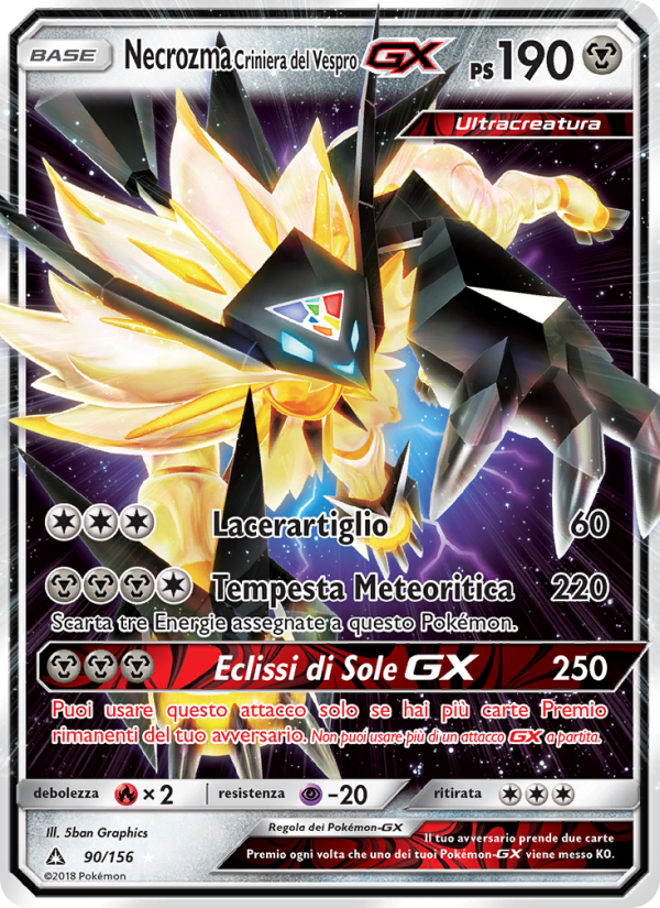 Necrozma Criniera del Vespro Pokémon TCG cards