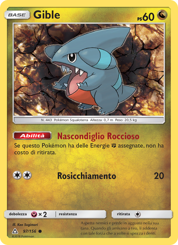 Gible 097/173 — Ultraprisma (Italian Pokémon TCG card)