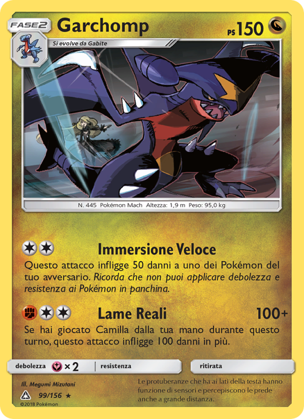 Garchomp 099/173 — Ultraprisma (Italian Pokémon TCG card)