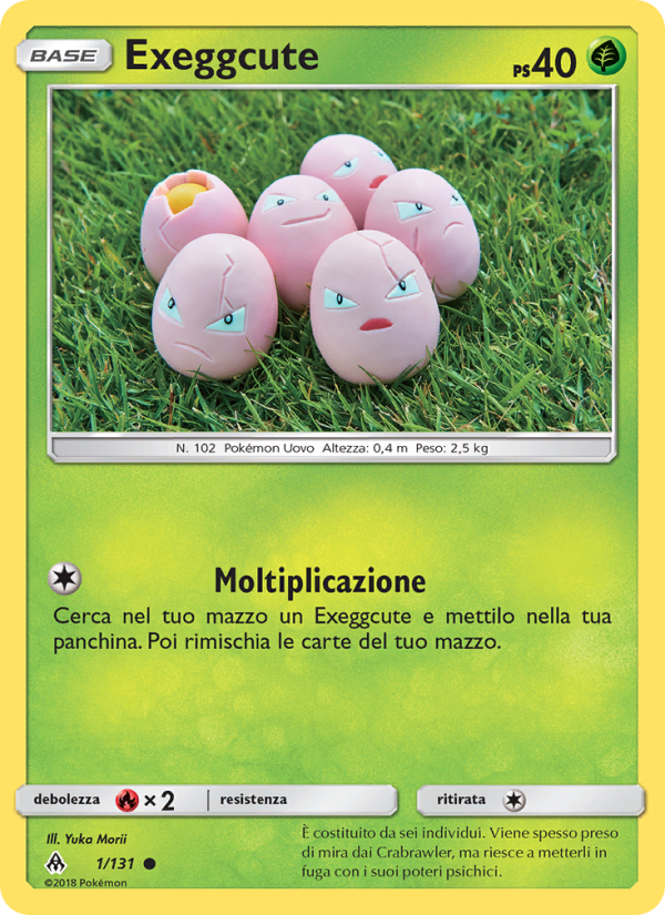 Exeggcute 001/146 — Apocalisse Di Luce (Italian Pokémon TCG card)