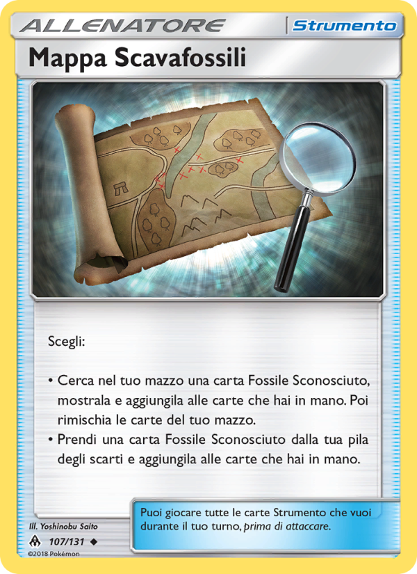Mappa Scavafossili 107/146 — Apocalisse Di Luce (Italian Pokémon TCG card)