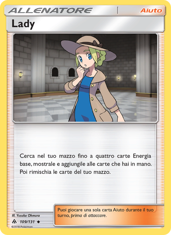 Lady 109/146 — Grauen Der Lichtfinsternis (Italian Pokémon TCG card)