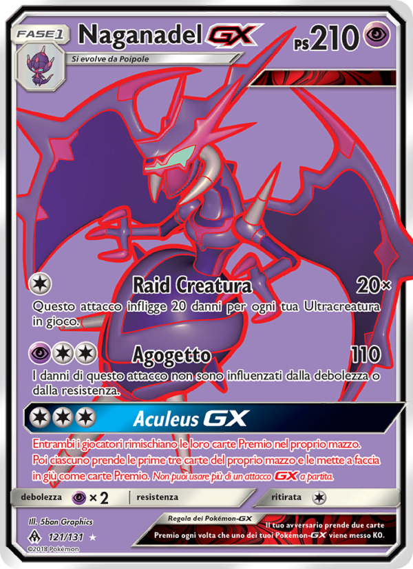 Naganadel GX 121/146 — Apocalisse Di Luce (Italian Pokémon TCG card)