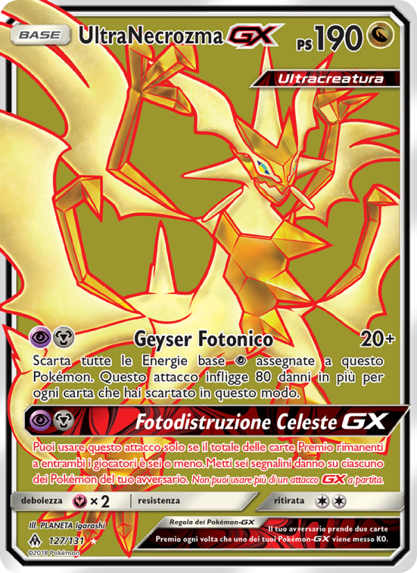 UltraNecrozma GX 127/146 — Apocalisse Di Luce (Italian Pokémon TCG card)