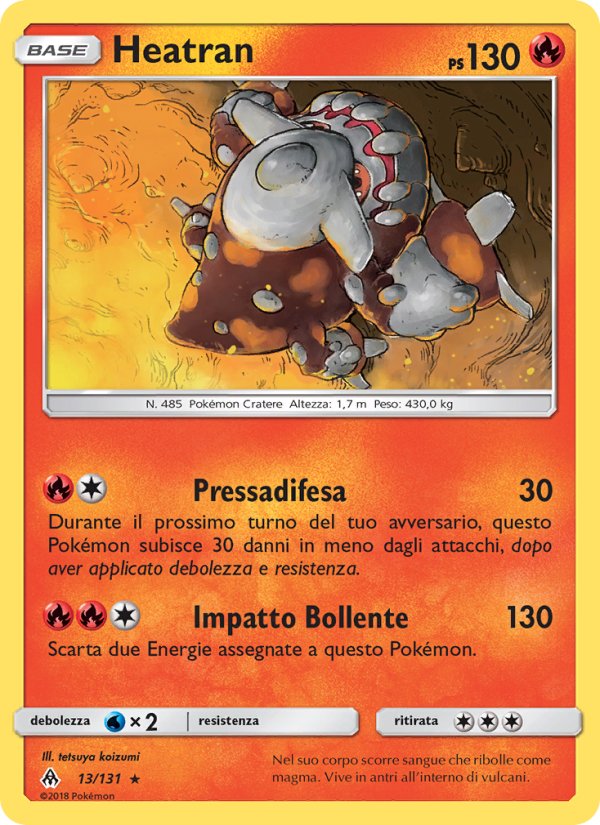 Heatran 013/146 — Apocalisse Di Luce (Italian Pokémon TCG card)
