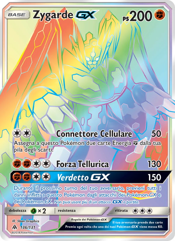 Zygarde GX 136/146 — Apocalisse Di Luce (Italian Pokémon TCG card)