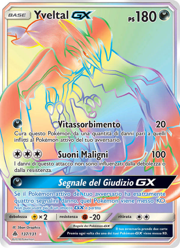Yveltal GX 137/146 — Apocalisse Di Luce (Italian Pokémon TCG card)