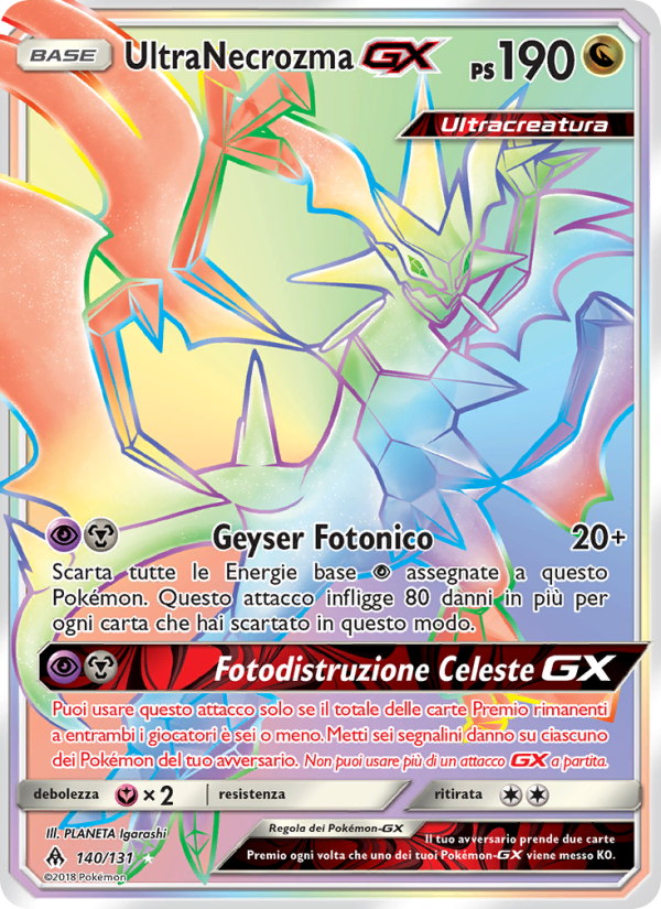UltraNecrozma GX 140/146 — Apocalisse Di Luce (Italian Pokémon TCG card)
