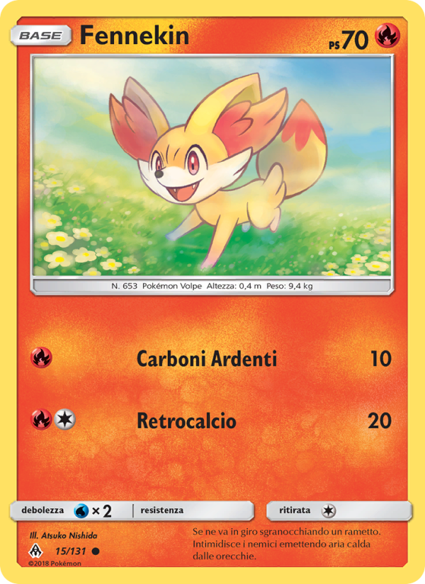 Fennekin 015/146 — Apocalisse Di Luce (Italian Pokémon TCG card)