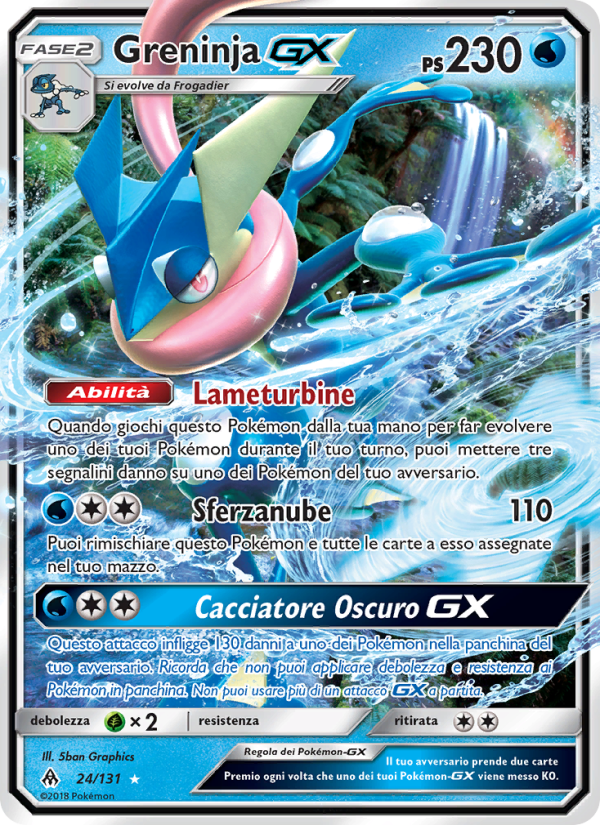 Greninja GX 024/146 — Apocalisse Di Luce (Italian Pokémon TCG card)
