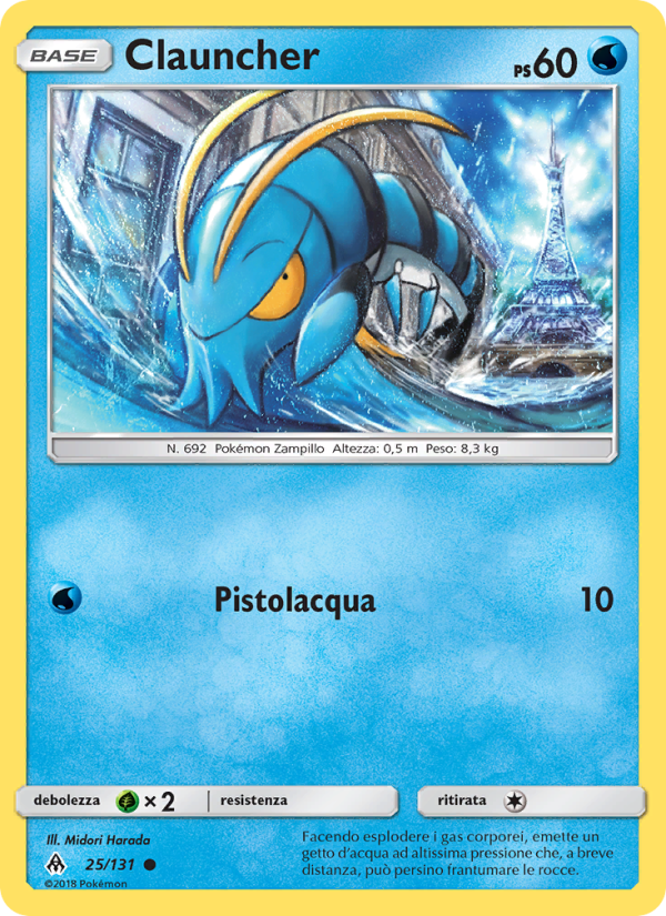 Clauncher 025/146 — Apocalisse Di Luce (Italian Pokémon TCG card)