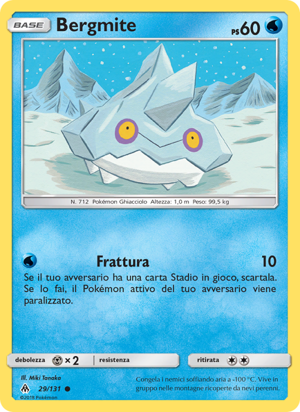 Bergmite 029/146 — Apocalisse Di Luce (Italian Pokémon TCG card)