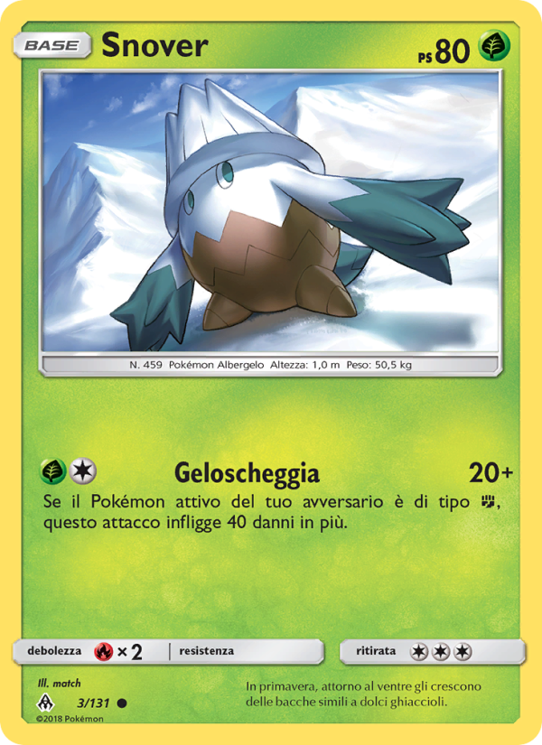 Snover 003/146 — Apocalisse Di Luce (Italian Pokémon TCG card)