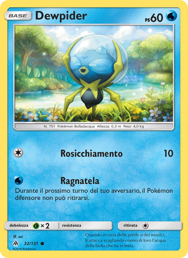 Dewpider 032/146 — Apocalisse Di Luce (Italian Pokémon TCG card)