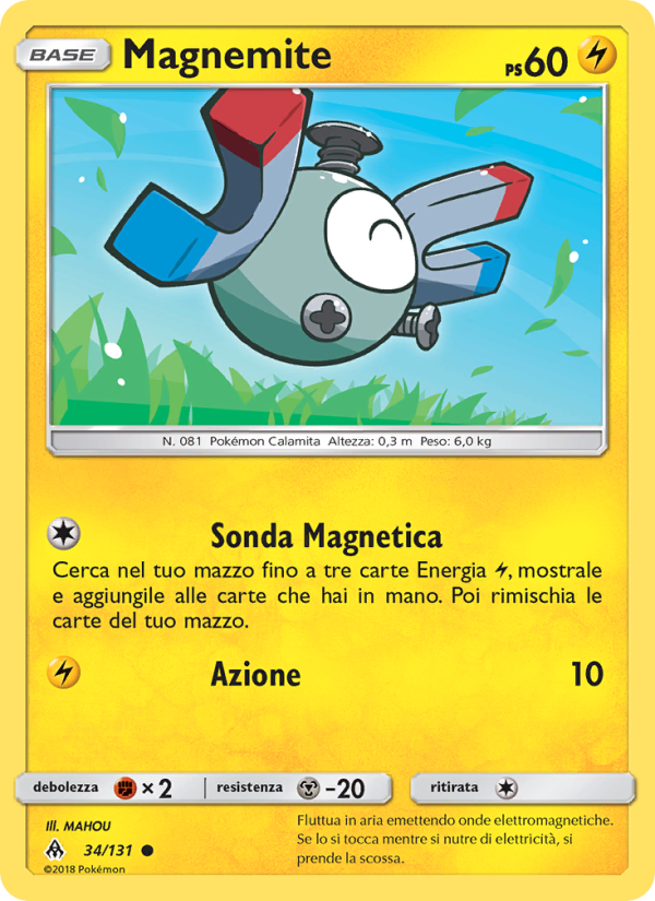 Magnemite 034/146 — Apocalisse Di Luce (Italian Pokémon TCG card)