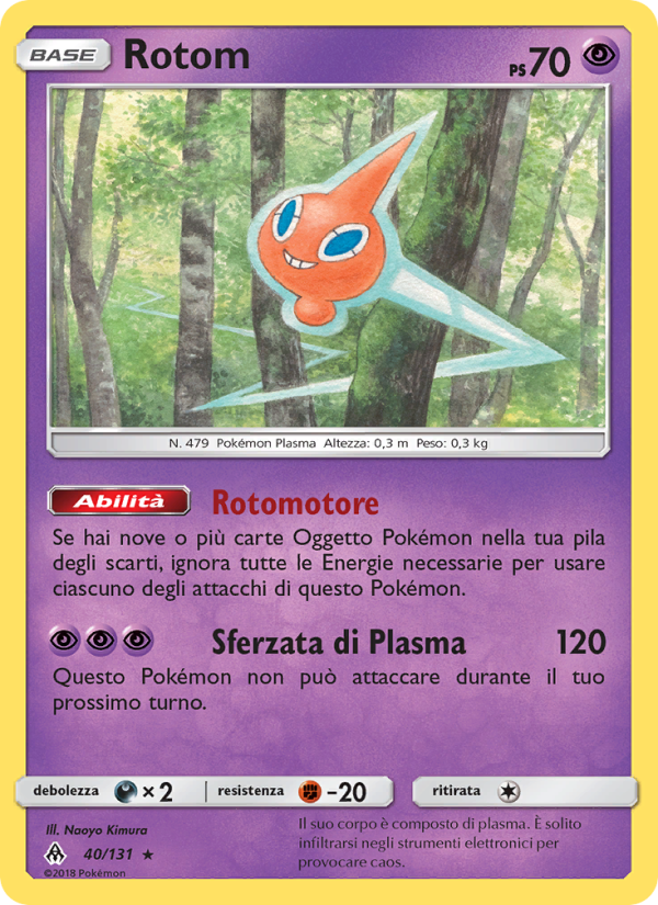 Rotom 040/146 — Apocalisse Di Luce (Italian Pokémon TCG card)