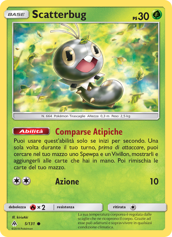 Scatterbug 005/146 — Apocalisse Di Luce (Italian Pokémon TCG card)