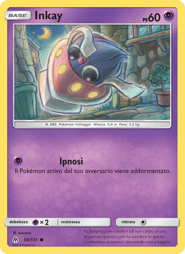 Inkay 050/146 — Apocalisse Di Luce (Italian Pokémon TCG card)