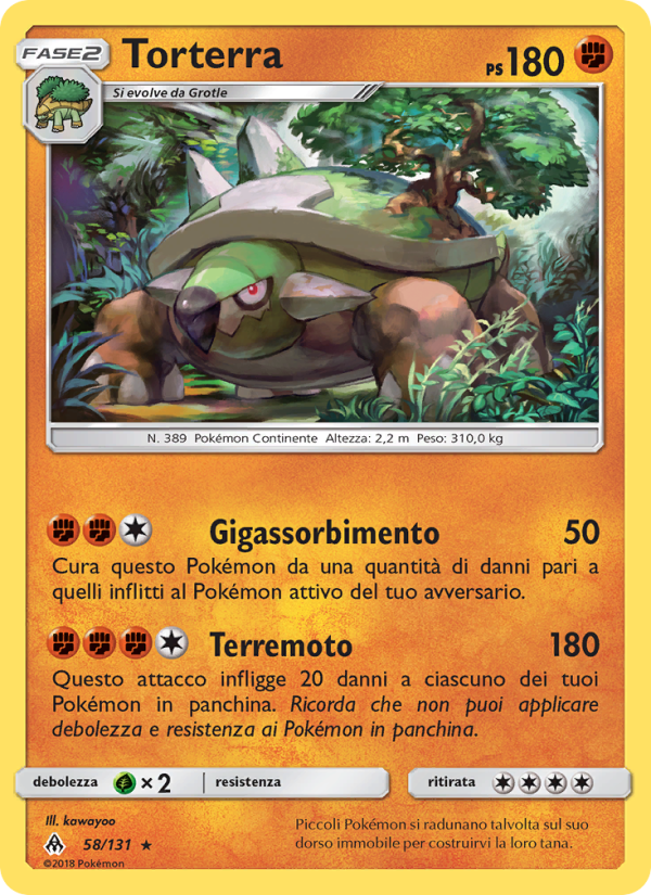 Torterra 058/146 — Apocalisse Di Luce (Italian Pokémon TCG card)
