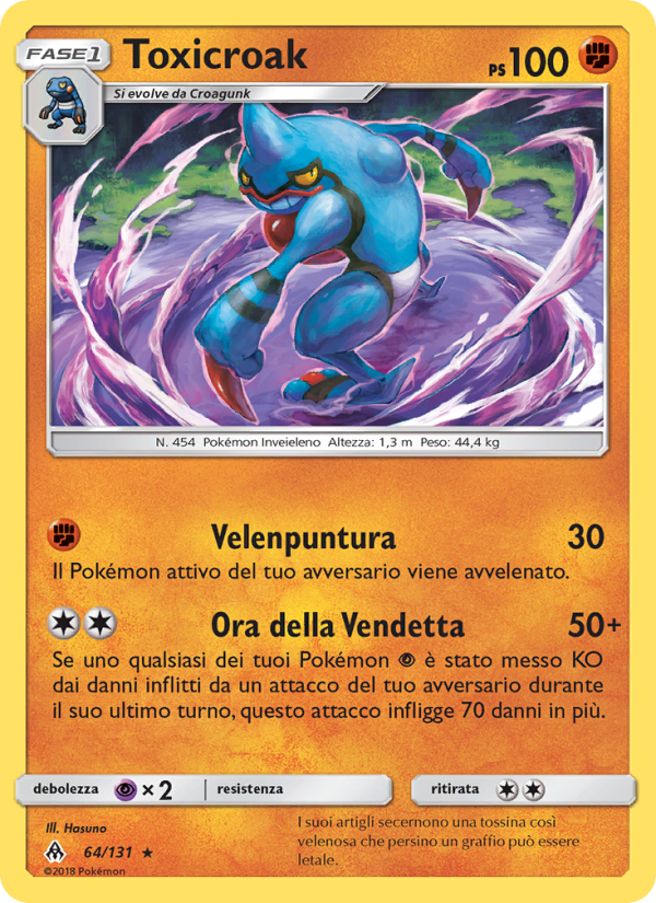 Toxicroak 064/146 — Apocalisse Di Luce (Italian Pokémon TCG card)