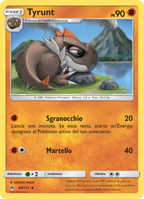 Tyrunt 068/146 — Apocalisse Di Luce (Italian Pokémon TCG card)