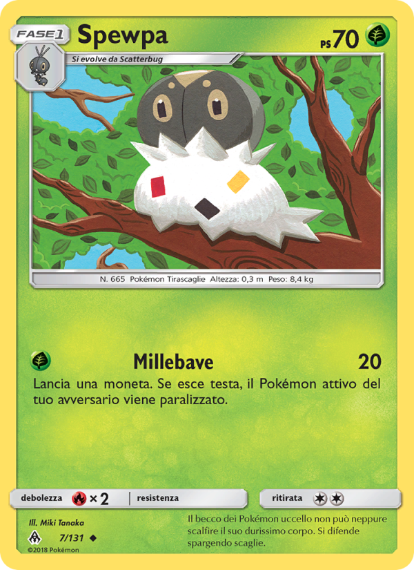 Spewpa 007/146 — Apocalisse Di Luce (Italian Pokémon TCG card)