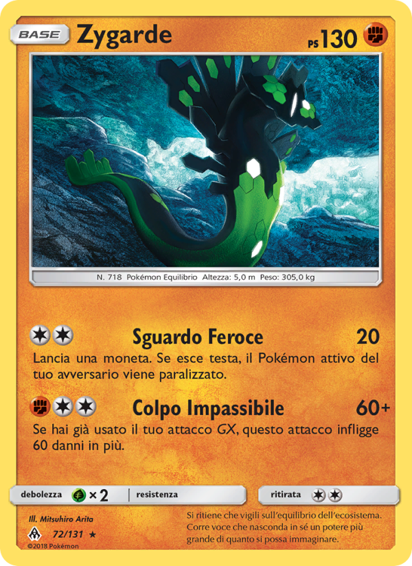 Zygarde 072/146 — Apocalisse Di Luce (Italian Pokémon TCG card)