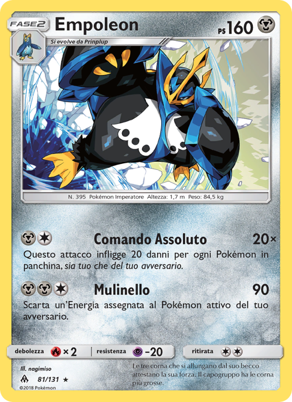Empoleon 081/146 — Apocalisse Di Luce (Italian Pokémon TCG card)